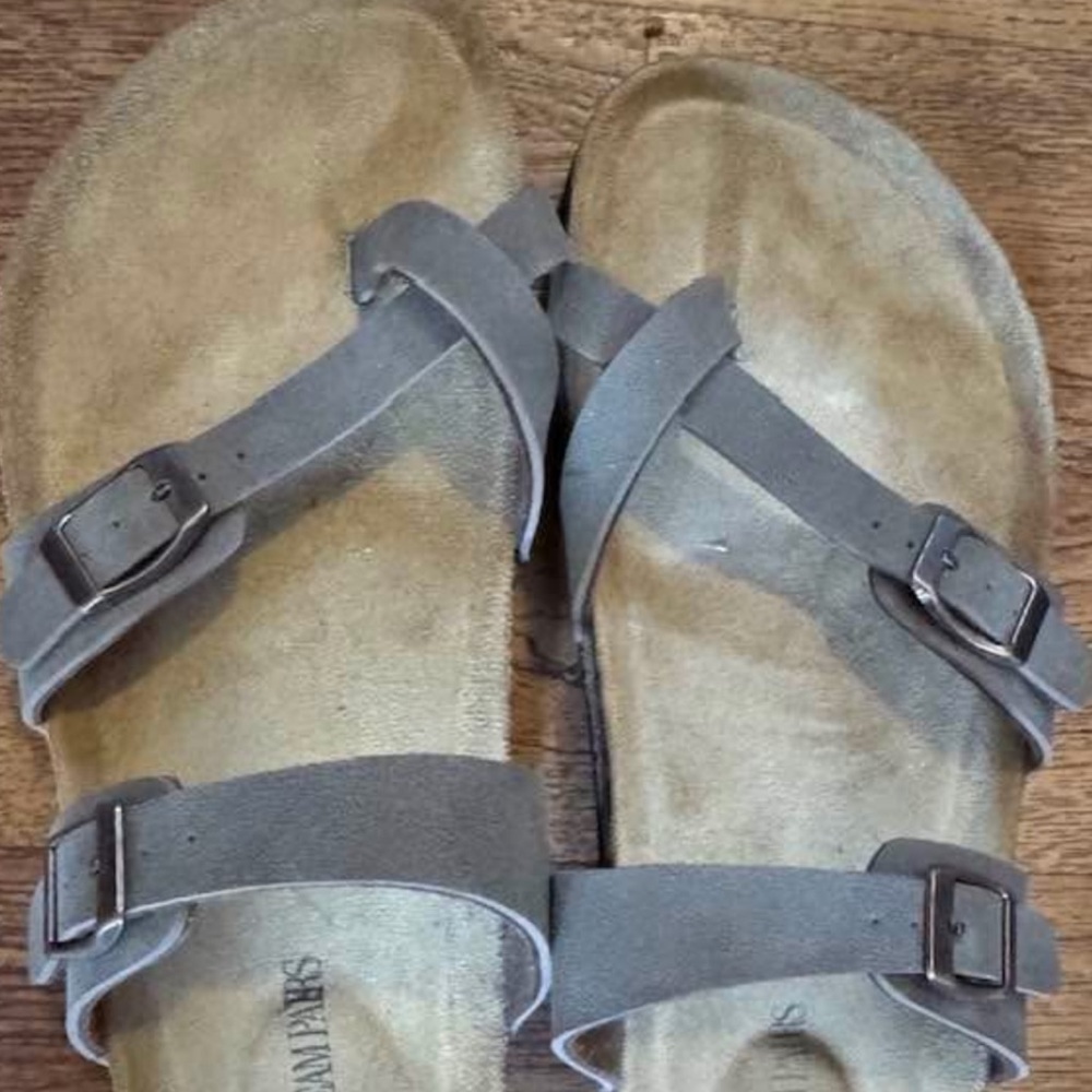 Gray Strappy Sandals